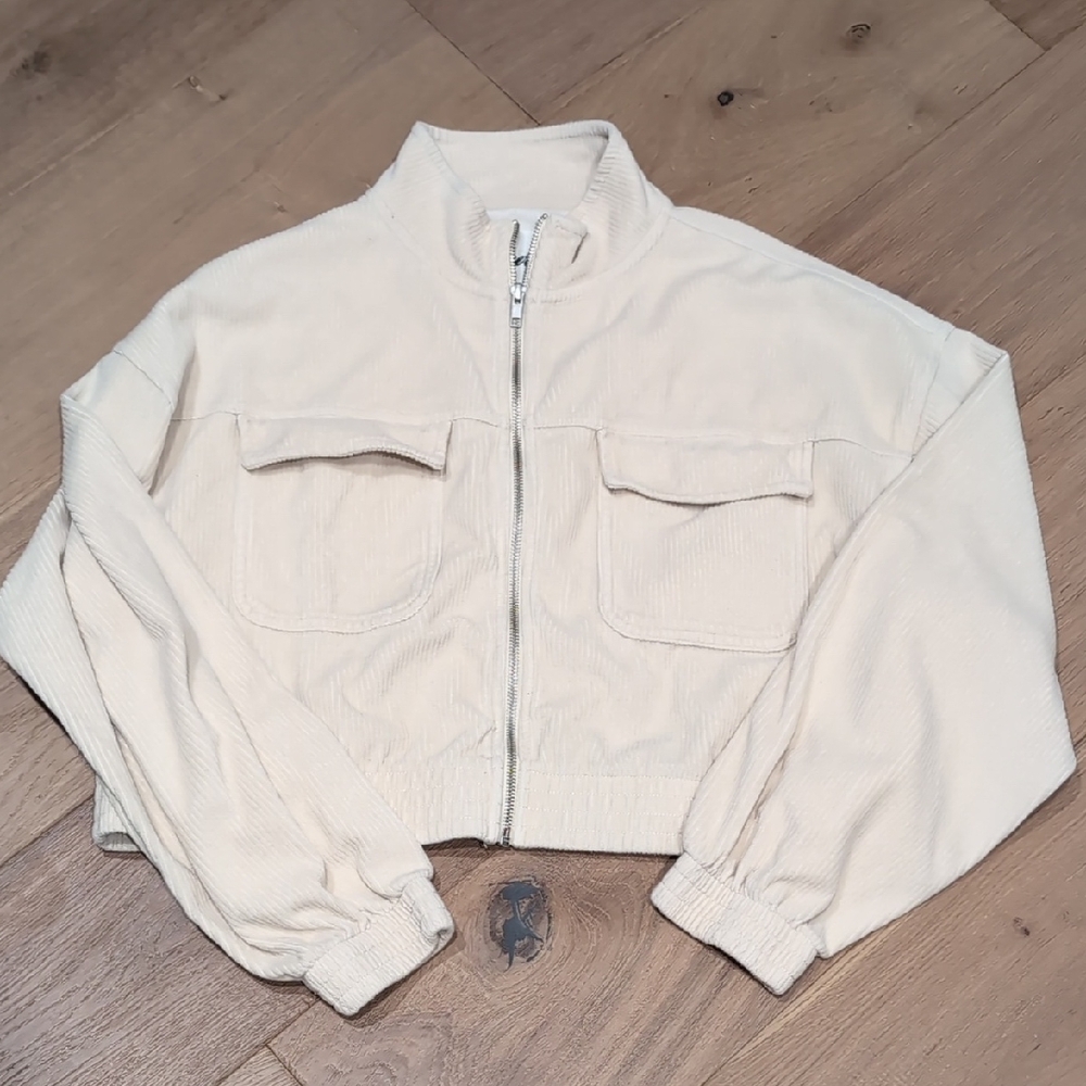 Aerie Corduroy Light Zip Up